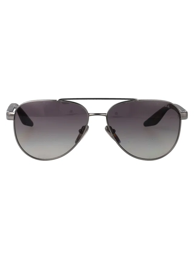 Prada 0ps Aviator Metal Sunglasses — Gray in Grey from HEWI