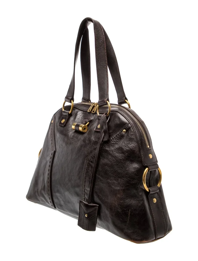 Saint Laurent Leather Shoulder Bag in brown|red Leather from The RealReal, photo 3 of 6