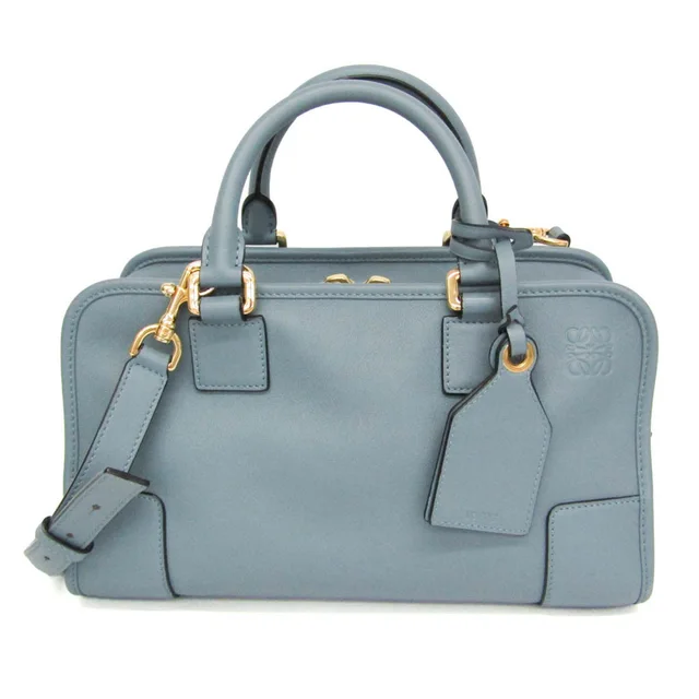 Loewe Amazona 28 Women's Leather Handbag,Shoulder Bag Light Blue in Light blue Leather from Elady
