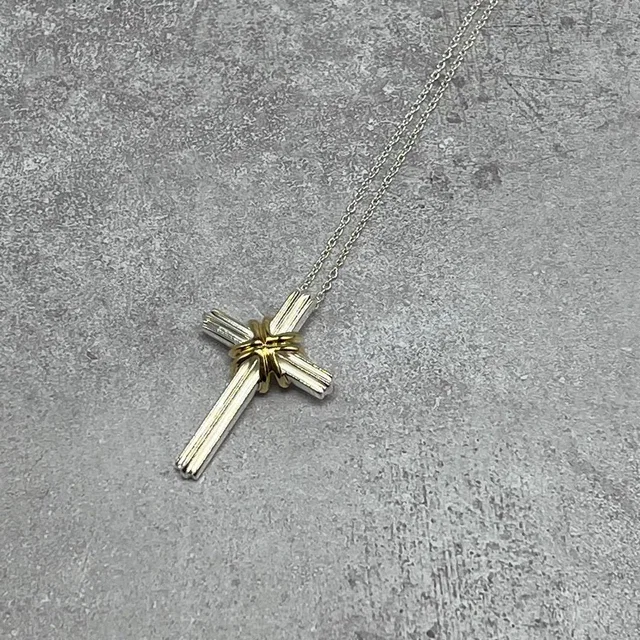 Tiffany & Co. Signature Cross Necklace YG from The Reluxe