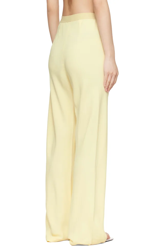 WARDROBE.NYC Beige Crepe Bias-Cut Trousers, photo 3 of 4 from SSENSE