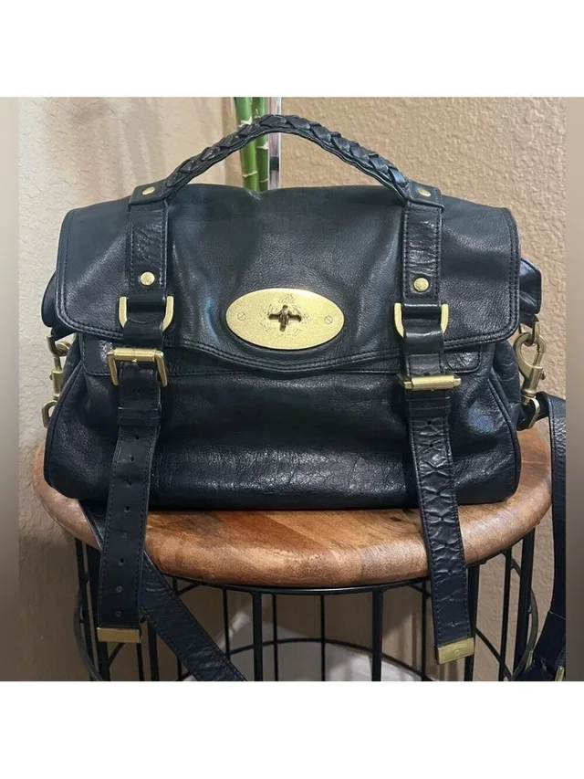 Mulberry Small Black Leather Alexa in black Leather from Poshmark