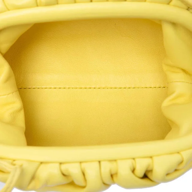 Bottega Veneta Pouch Mini Lamb Yellow in Yellow Lambskin from SACLÀB, photo 6 of 6