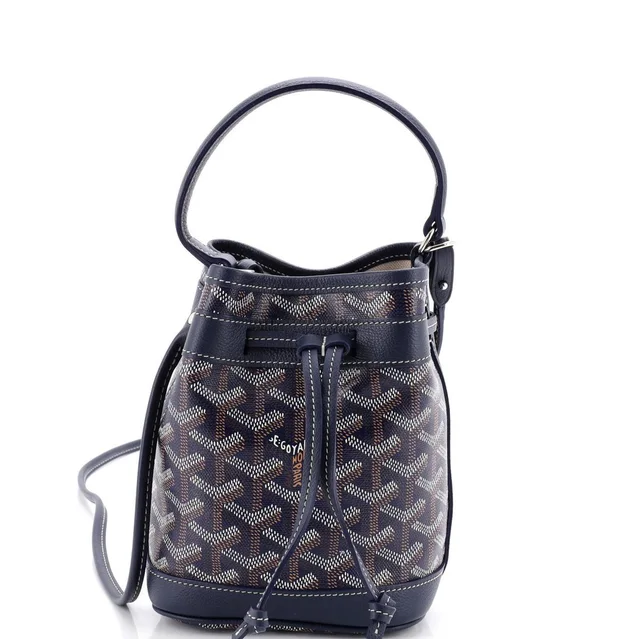 Goyard Mini Petit Flot Bucket Bag Coated Canvas in blue Coated canvas from Poshmark