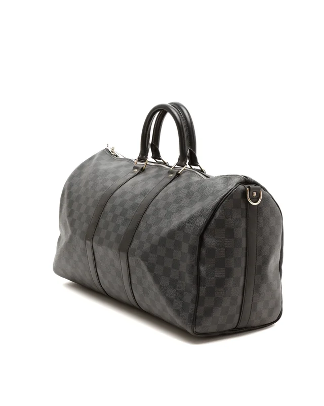 Louis Vuitton Damier Graphite Keepall 45 Shoulder Weekend Bag in Grey Canvas from A Retro Tale, photo 3 of 8