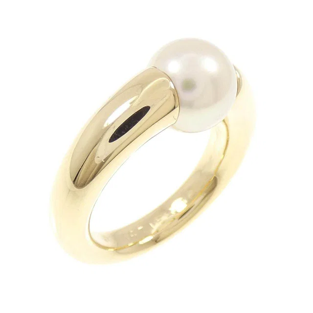 Cartier Perlée 750 Yellow Gold Pearl Ring Size 9 in Yellow from LuxUness