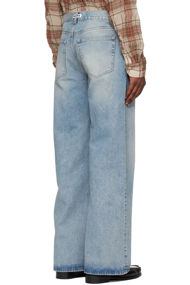HOPE Blue Low-Waist Wide-Leg Jeans, photo 3 of 4 from SSENSE