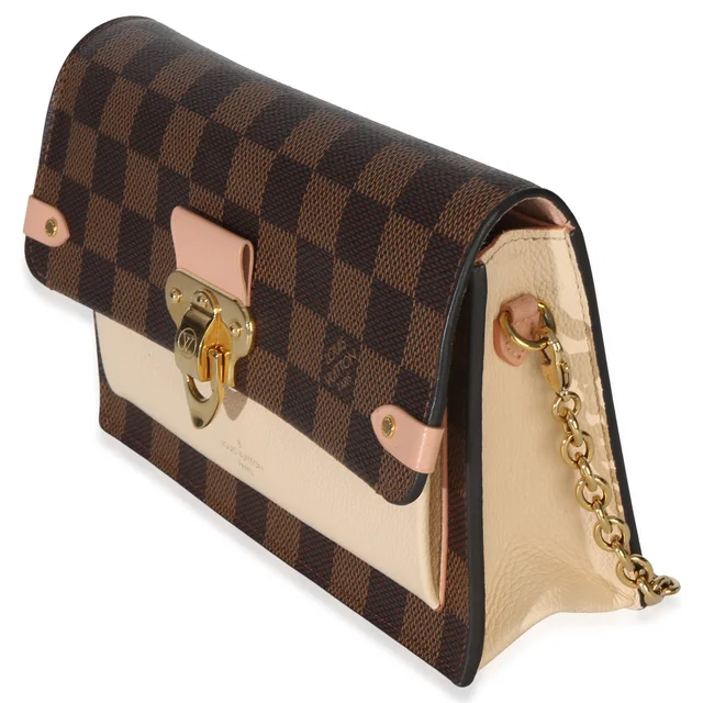 Louis Vuitton Creme Damier Ebene Canvas Vavin Chain Wallet Brown Handbag in Brown Canvas from HEWI, photo 2 of 2