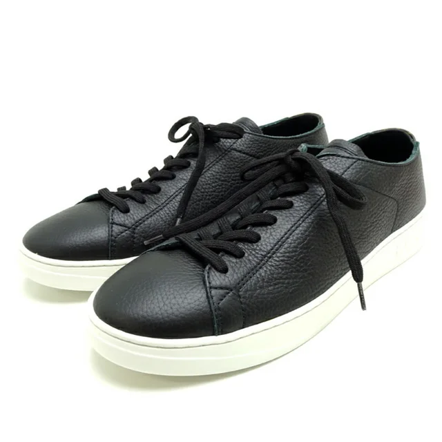 Louis Vuitton Resort Line Sneakers #9, approximately 27.5cm, Men's Sneakers, 1AA623, Grained Calfskin Leather in Black Caviar leather from Elady