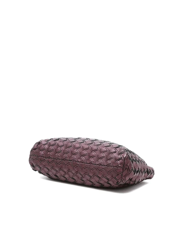 Miu Miu Plum Woven Zip Clutch Bag in Woven leather from A Retro Tale, photo 5 of 10