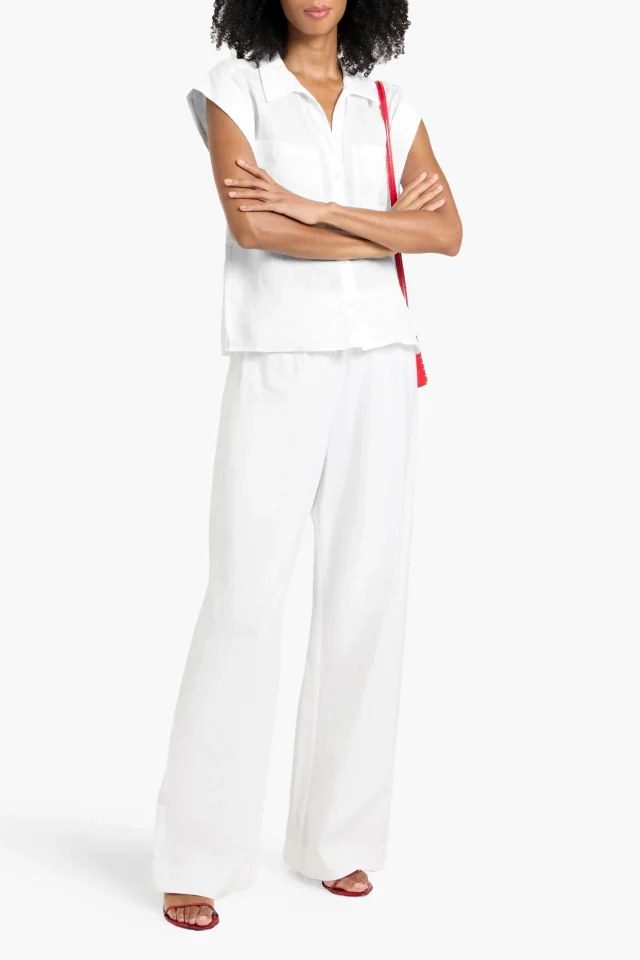 Frame The Leisure Linen Shirt in White, photo 2 of 4 from THE OUTNET