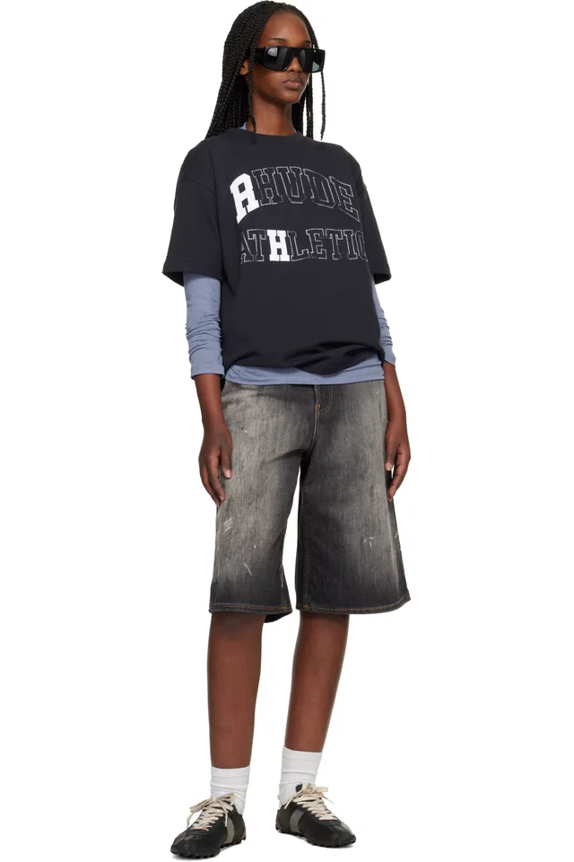 Black 'Rhude Athletic' T-shirt, photo 4 of 4 from SSENSE