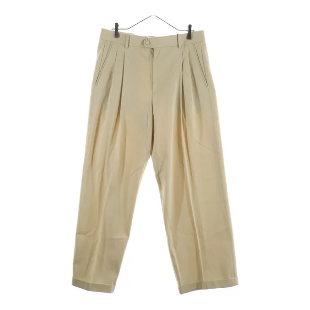 the Creator LV Logo Tuck Chino Pants RM 242 Jmh Beige in Beige from The Reluxe