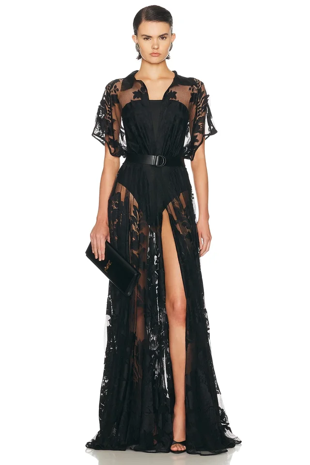 Norma Kamali Super Oversized Sleeveless Boyfriend Shirt in Black from FWRD, photo 1 of 1