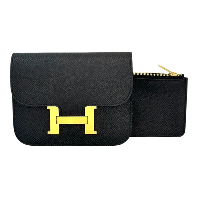 Hermès Black Constance Slim Epsom with GHW in Black Epsom leather from Luxury Promise