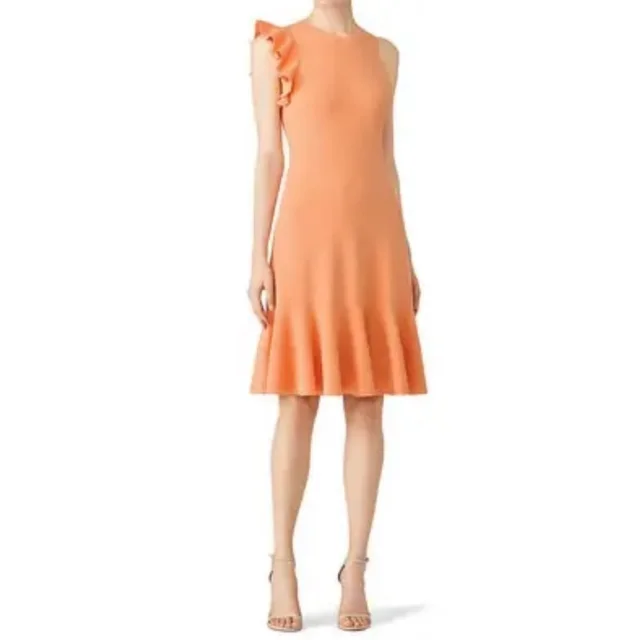 Proenza Schouler One Shoulder Ruffle Mini Dress in orange from Poshmark