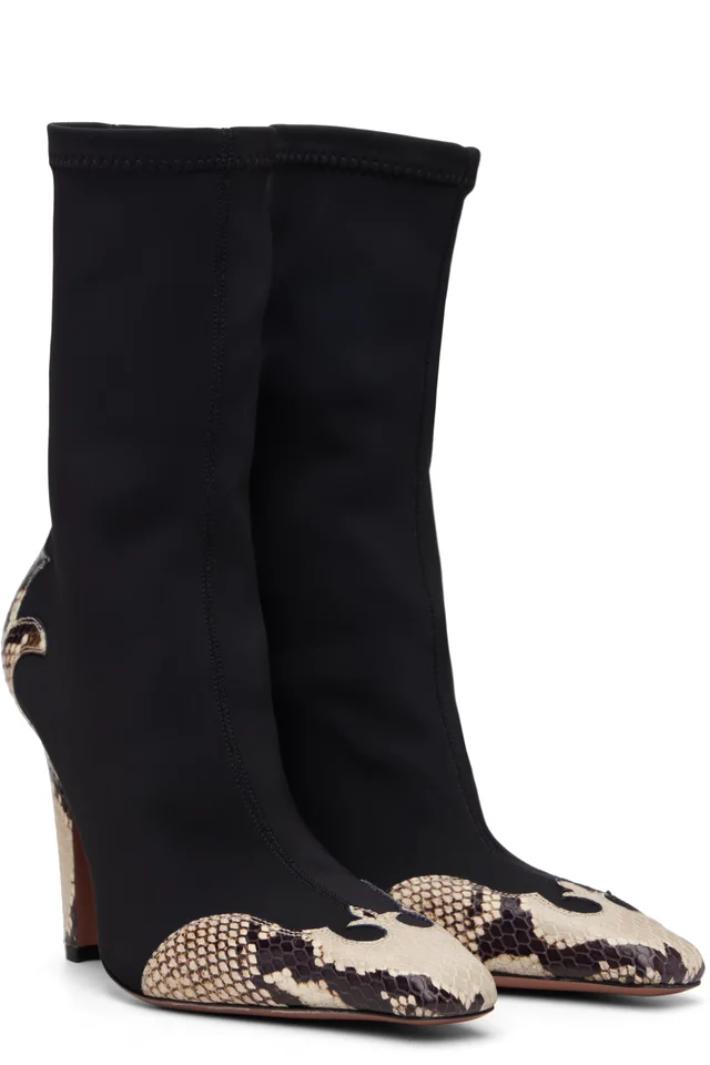 Paris Texas Black Belle Western 100 Ankle Boots, photo 4 of 5 from SSENSE