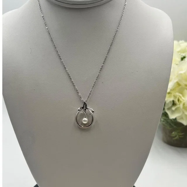 Mikimoto Sterling Silver 5-6mm White Akoya Pearl Pendant Elegant Necklace in silver|gray|white from Poshmark