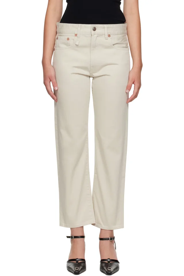 R13 Beige Romeo Jeans, image 1 of 1 from SSENSE