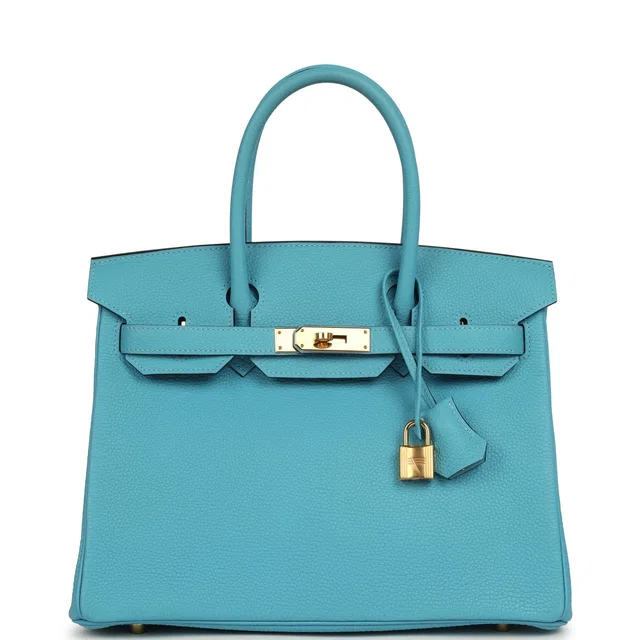 Hermès Birkin 30 Bleu du Nord Togo Gold Hardware in Blue Togo leather from Madison Avenue Couture