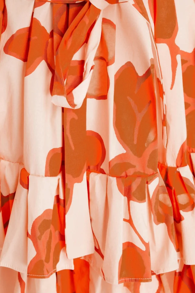 Etro Ruffled Printed Poplin Mini Dress in Orange, photo 4 of 4 from THE OUTNET