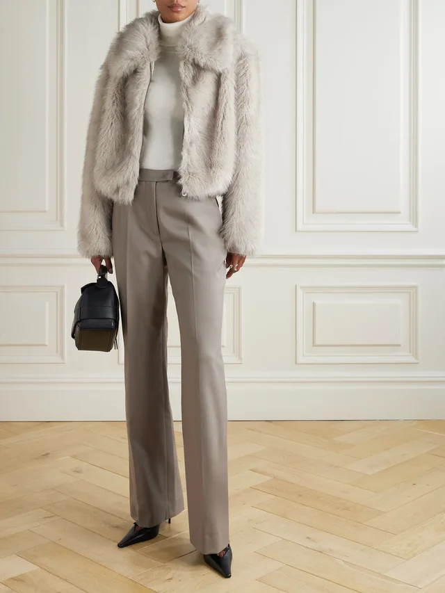 THE FRANKIE SHOP Hope plush jacket in Beige, photo 2 of 2 from NET-A-PORTER (Canada)