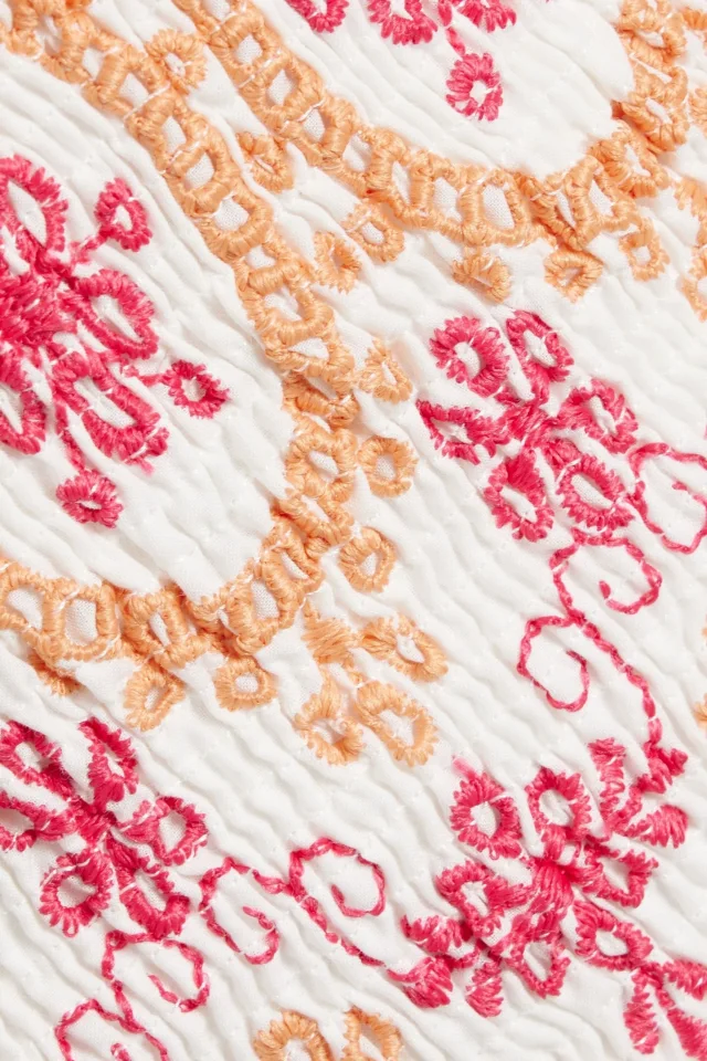 Charo Ruiz Ibiza Paola Shirred Broderie Anglaise Cotton-Blend Mini Skirt, photo 4 of 4 from THE OUTNET