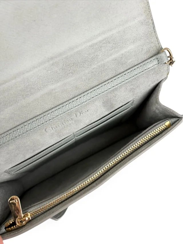 Dior Blue Grained Leather 30 Montaigne 2-in-1 Pouch in Blue Caviar leather from Season 2 Consign, photo 8 of 8