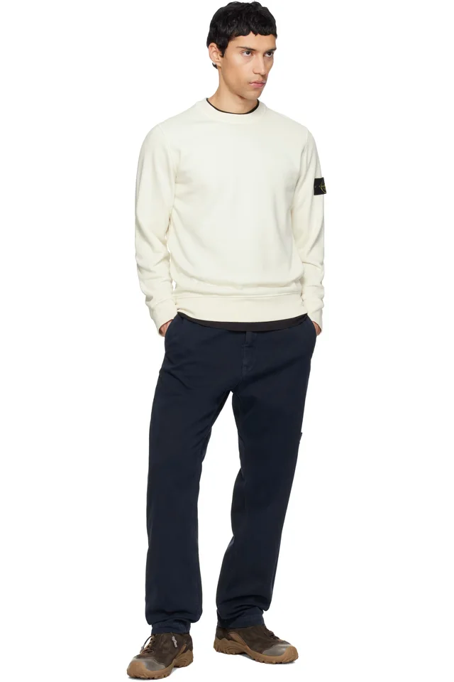 Stone Island Off-White 6100060 Organic Cotton Fleece Sweatshirt, photo 5 of 5 from SSENSE