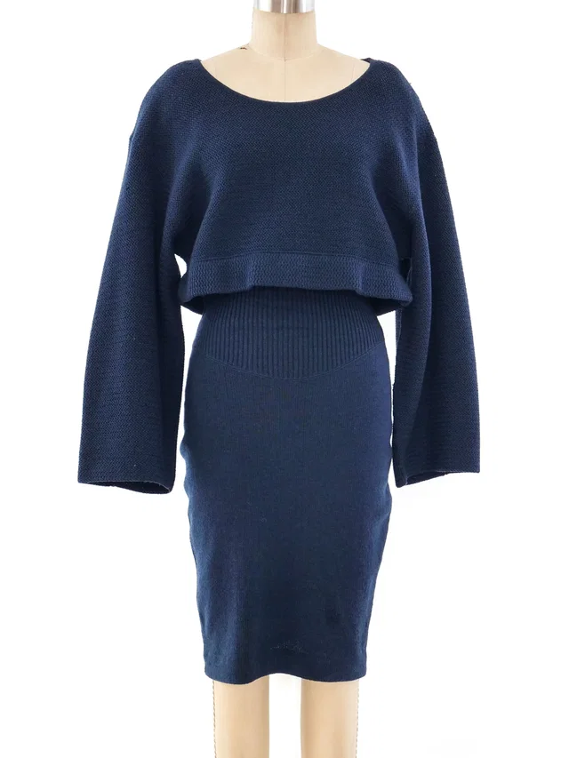 Alaïa Crop Top Sweater Dress from Arcade Vintage