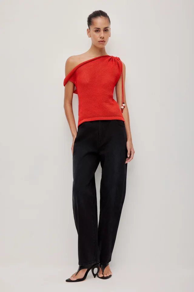 Aje Studio Suri Knit Top in Orange from Aje, photo 1 of 1