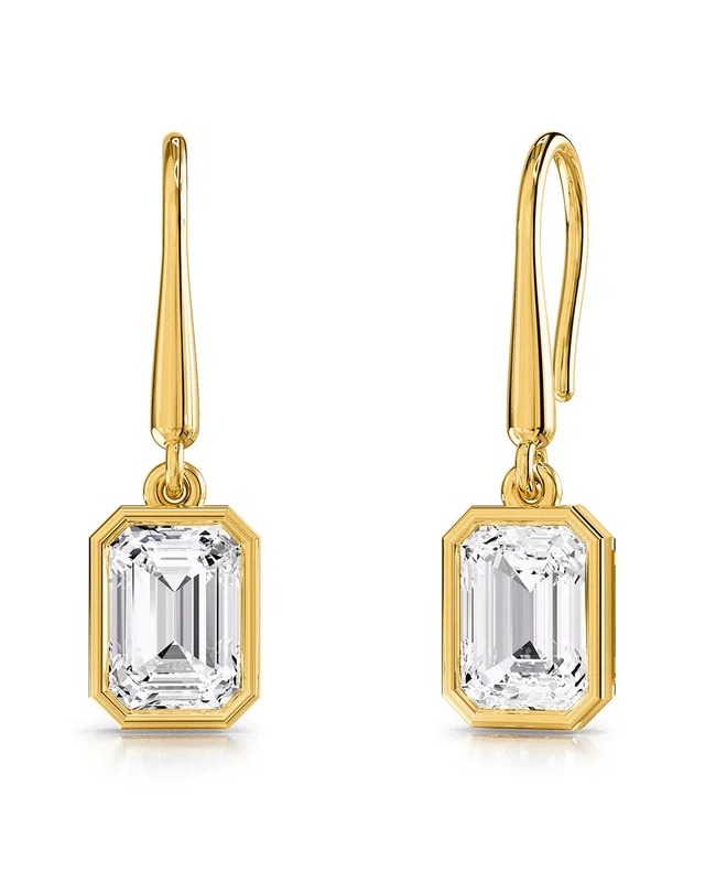 Lab Grown Diamonds 18K Vermeil 2.29 ct. tw. Lab-Grown Diamond Dangle Earrings, image 1 of 1 from Gilt