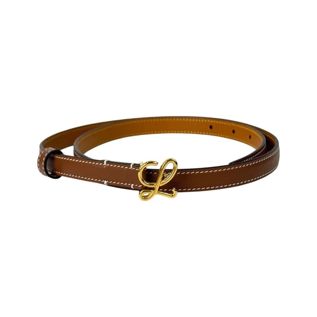 Loewe Mini Belt with Gold Buckle - 80cm in Brown from Luxury Promise, photo 1 of 1