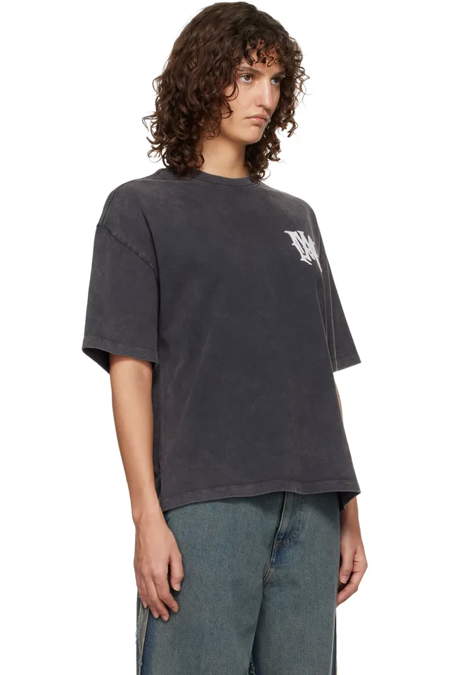 Gray 'Amiri Hollywood' Oversized T-shirt, photo 2 of 4 from SSENSE