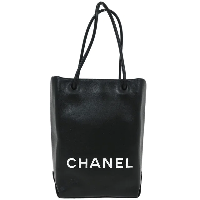 Chanel 2008-2009 Black Calfskin Essential Tote Bag in Black Calfskin from AMORE Vintage Tokyo
