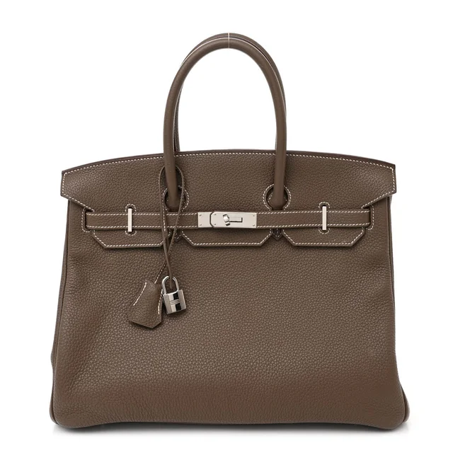 Hermès Birkin 35 Retourne Togo Calfskin Leather Bag - Etoupe in Taupe Togo leather from H&T