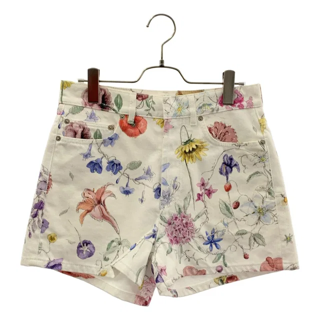 Dior Dioriviera All Over Pattern Flower Shorts 34 White Multicolor in White from The Reluxe