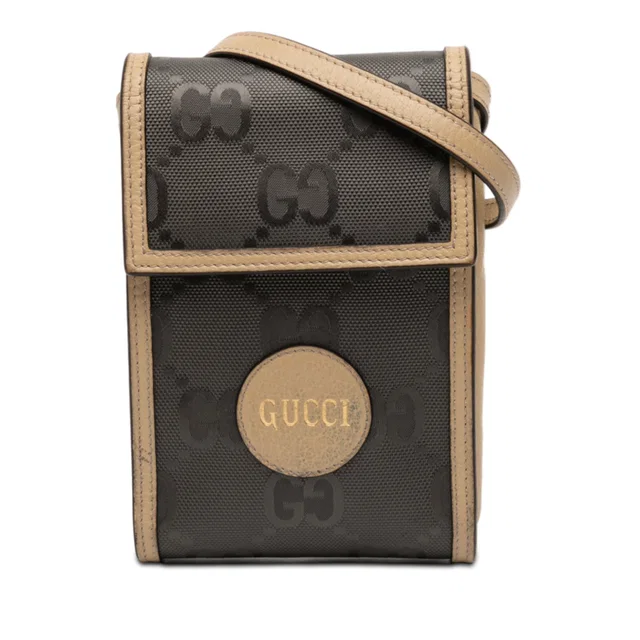 Gray Gucci Off The Grid Mini GG Econyl Crossbody in Grey Nylon from Designer Revival