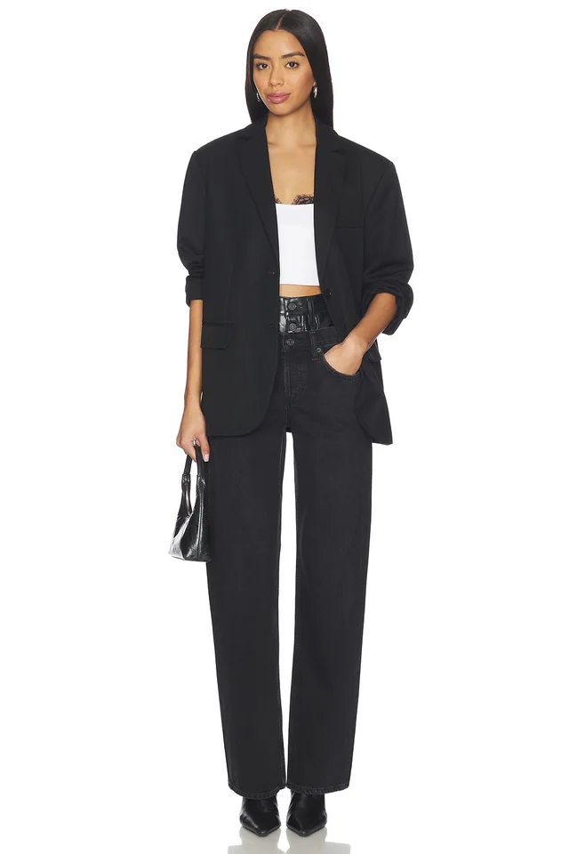 AGOLDE Elson High Rise Loose Jeans in Detox & Raven, photo 5 of 6 from REVOLVE (Canada)
