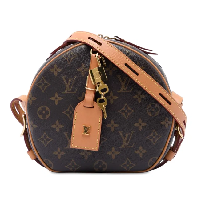 Brown Louis Vuitton Monogram Boite Chapeaux Souple MM Crossbody Bag in Brown Coated canvas from Designer Revival