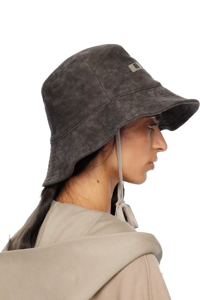 Rick Owens DRKSHDW Gray Concordians Gilligan Bucket Hat, photo 3 of 3 from SSENSE