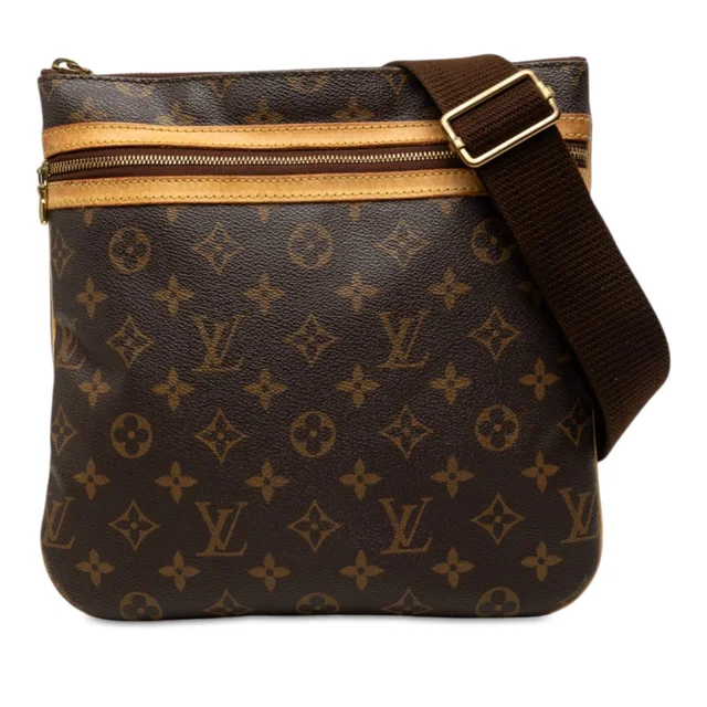 Brown Louis Vuitton Monogram Bosphore Pochette Crossbody Bag in Brown Coated canvas from Designer Revival