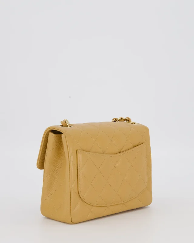 Chanel Vintage Mini Square Single Flap Bag in Caviar leather from Sellier, photo 8 of 12