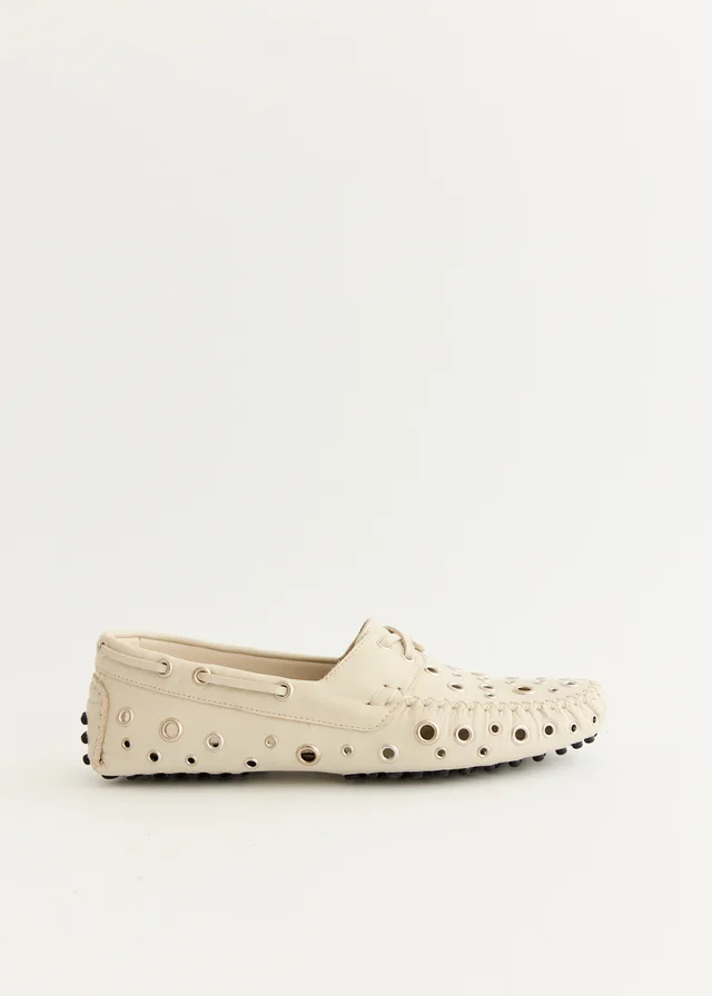 Gimaguas Car Shoes Eyelets in White from Incu, photo 1 of 1