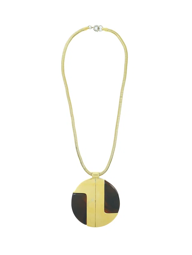 Lanvin Logo Pendant Necklace in Resin from Arcade Vintage