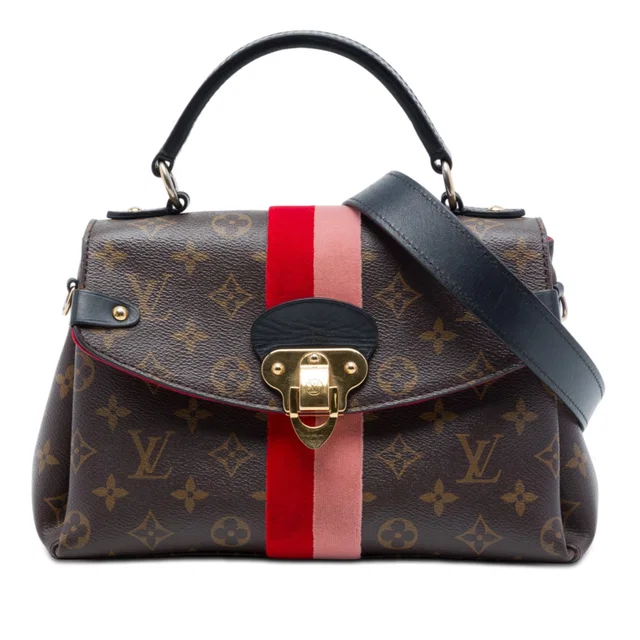 Brown Louis Vuitton Monogram Georges BB Satchel in Brown Coated canvas from Designer Revival