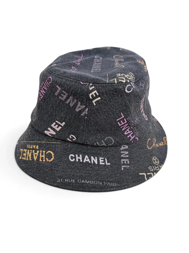 Chanel Black Denim Mood Cloche Bucket Hat in Black Denim from Season 2 Consign, photo 2 of 3