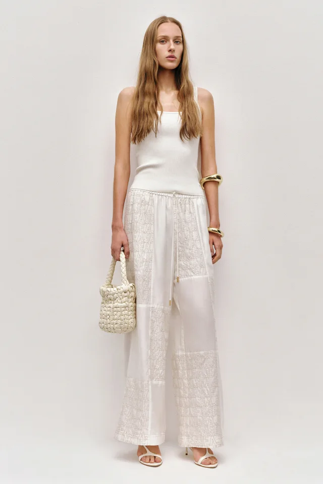 AJE Space Logo Pant in White from Aje, photo 1 of 1
