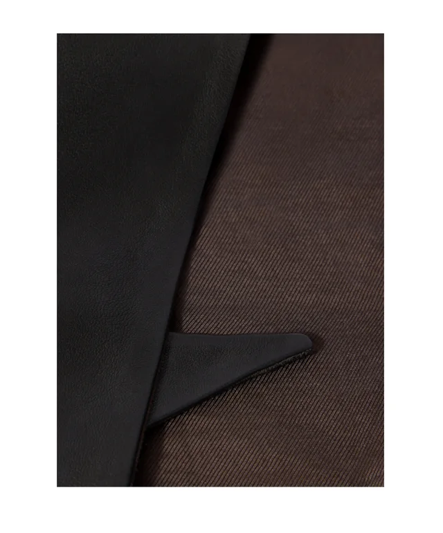 leather triangle scarf, image 1 of 1 from SENSER