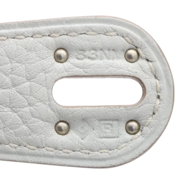 Hermès 2014 Lindy 30 Bleu Glacier in Blue Clemence leather from VINTAGE QOO TOKYO, photo 8 of 9